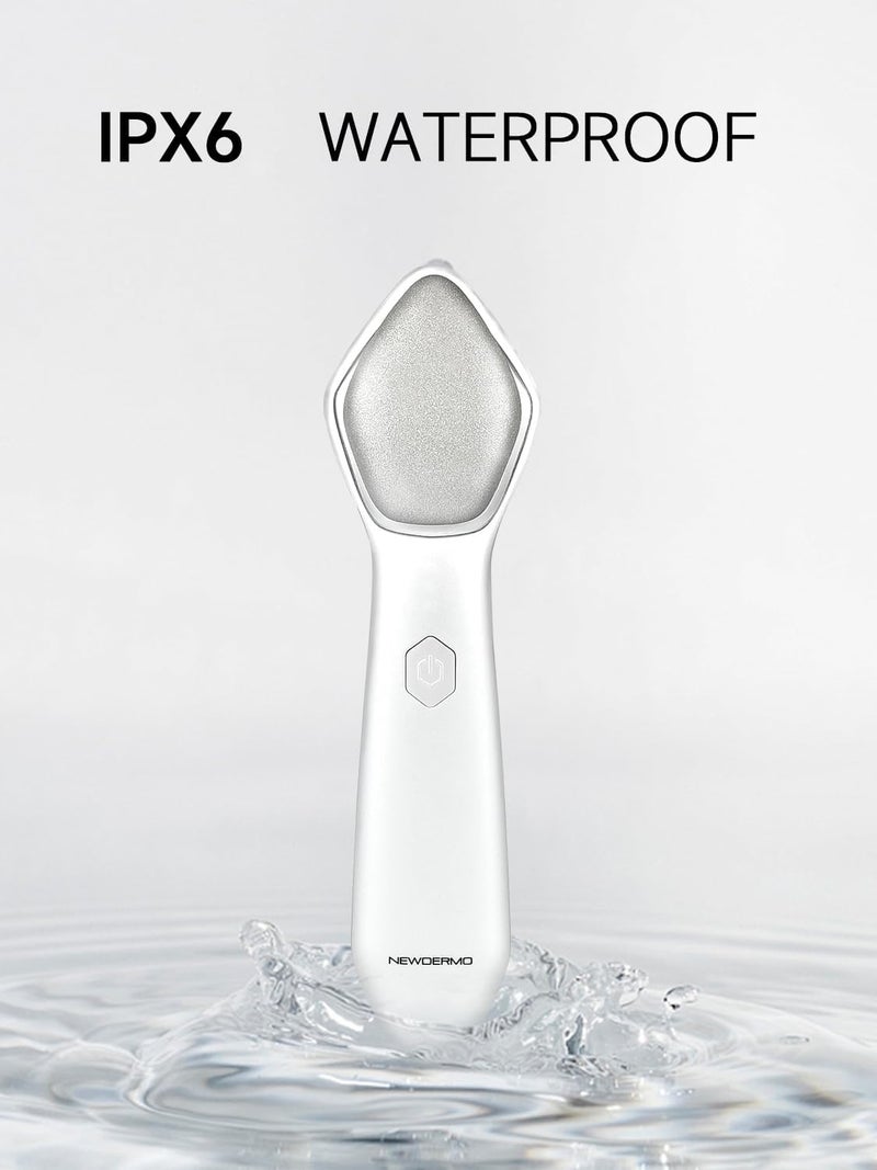 NEWDERMO Microdermabrasion Machine Pro, Large Diamond Electric Microdermabrasion Wand Tool With 3 Levels Frequency for Face Body Exfoliate Skin Care(White) - Image 5